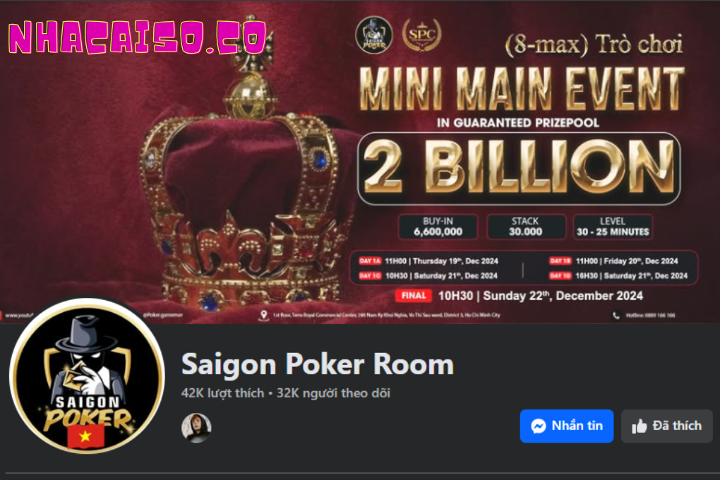 Sài Gòn Poker Club - Thông tin liên hệ